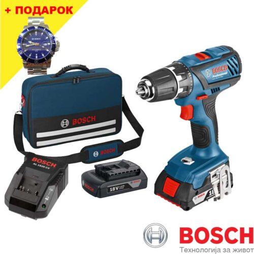 Батериски одвртувач BOSCH GSR 18-2-LI Plus