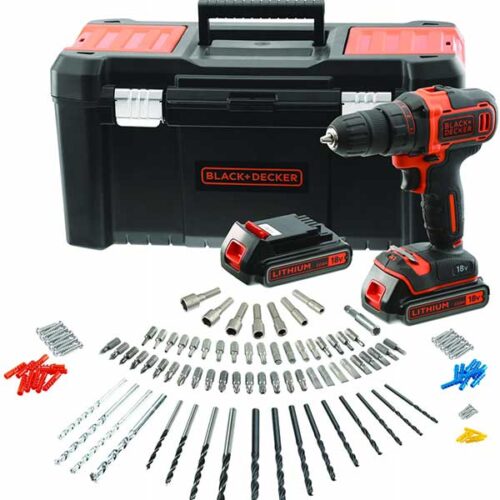 Акумулаторска Дупчалка Black+Decker BCK186D2KA-qw
