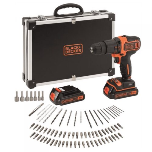 Акум. Ударна Дупчалка Black+Decker BDCHD12BAFC 18V 1.5Ah