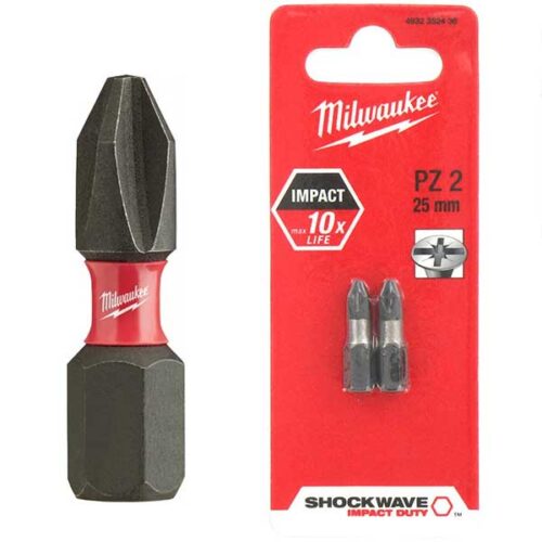 Битови MILWAUKEE PZ2 25MM SHOCKWAVE 2 парчиња