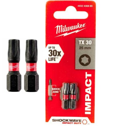 Битови MILWAUKEE TX30 25MM SHOCKWAVE 2 парчиња