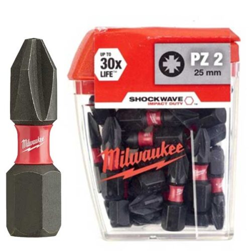Битови MILWAUKEE PZ2 25MM SHOCKWAVE 25 парчиња