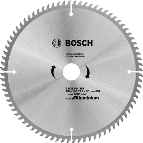 Пила за Алуминиум BOSCH 250x3,0x30mm 80z ECOLINE