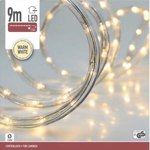 Новогодишно црево Warm White LED 9m+1.5m