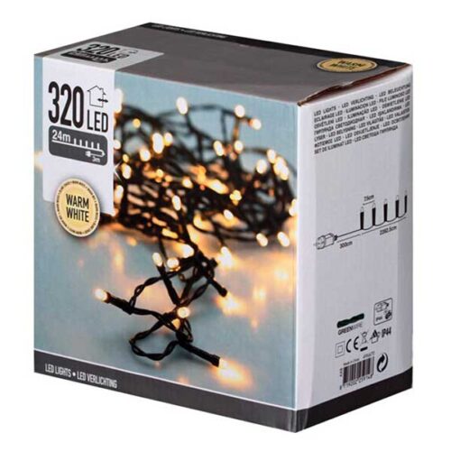 Новогодишни сијалички LED 320 Warm White 27 m.
