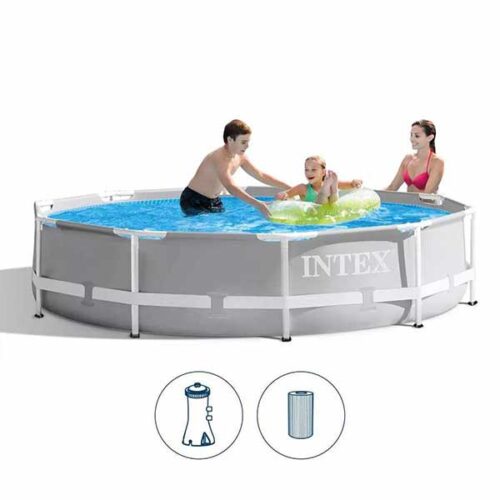 INTEX Prism Базен со конструкција 305 x 76 cm и филтер пумпа