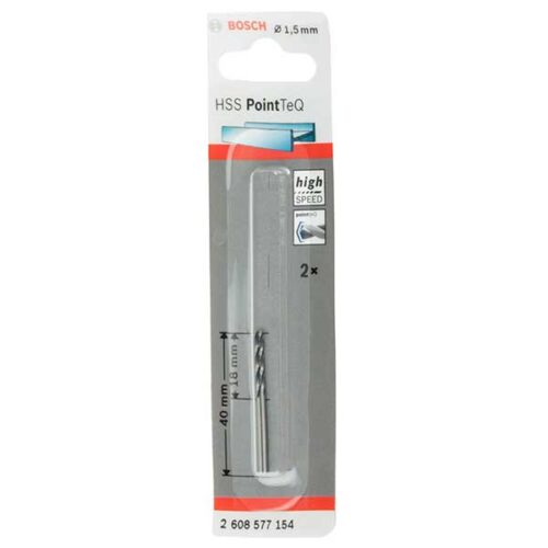 Бургија за метал HSS PointTeQ BOSCH 1.5 mm (2 ком.)