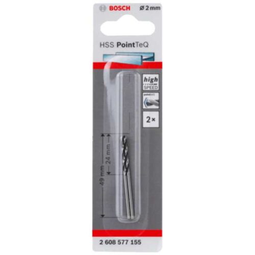 Бургија за метал HSS PointTeQ BOSCH 2.0 mm (2 ком.)