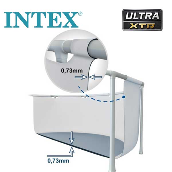 INTEX Базен 26356NP Правоаголен со конструкција 549Х274Х132 cm