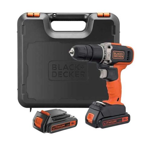 Black+Decker Акум. Ударна Дупчалка BCD003C2K 18V 1.5Ah