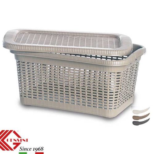 Корпа за алишта со одвоен капак PVC 43x32x25 cm 20 Lit.