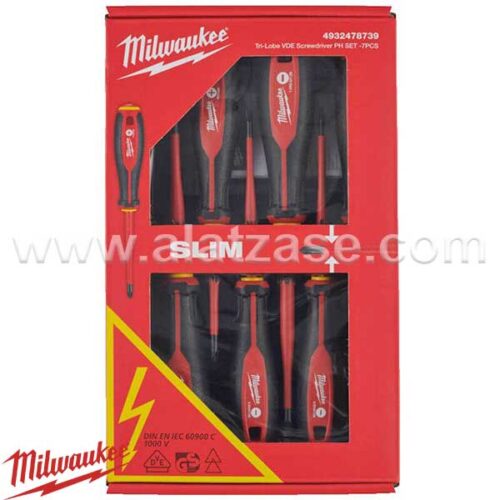 Milwaukee TRI_LOBE PH Сет од 7 Електричарски шрафцигери VDE 1000V